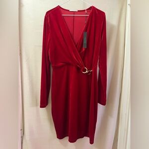 Tahari Elegant Red Velvet Dress Size Medium Elegant Holiday Vibe Classic